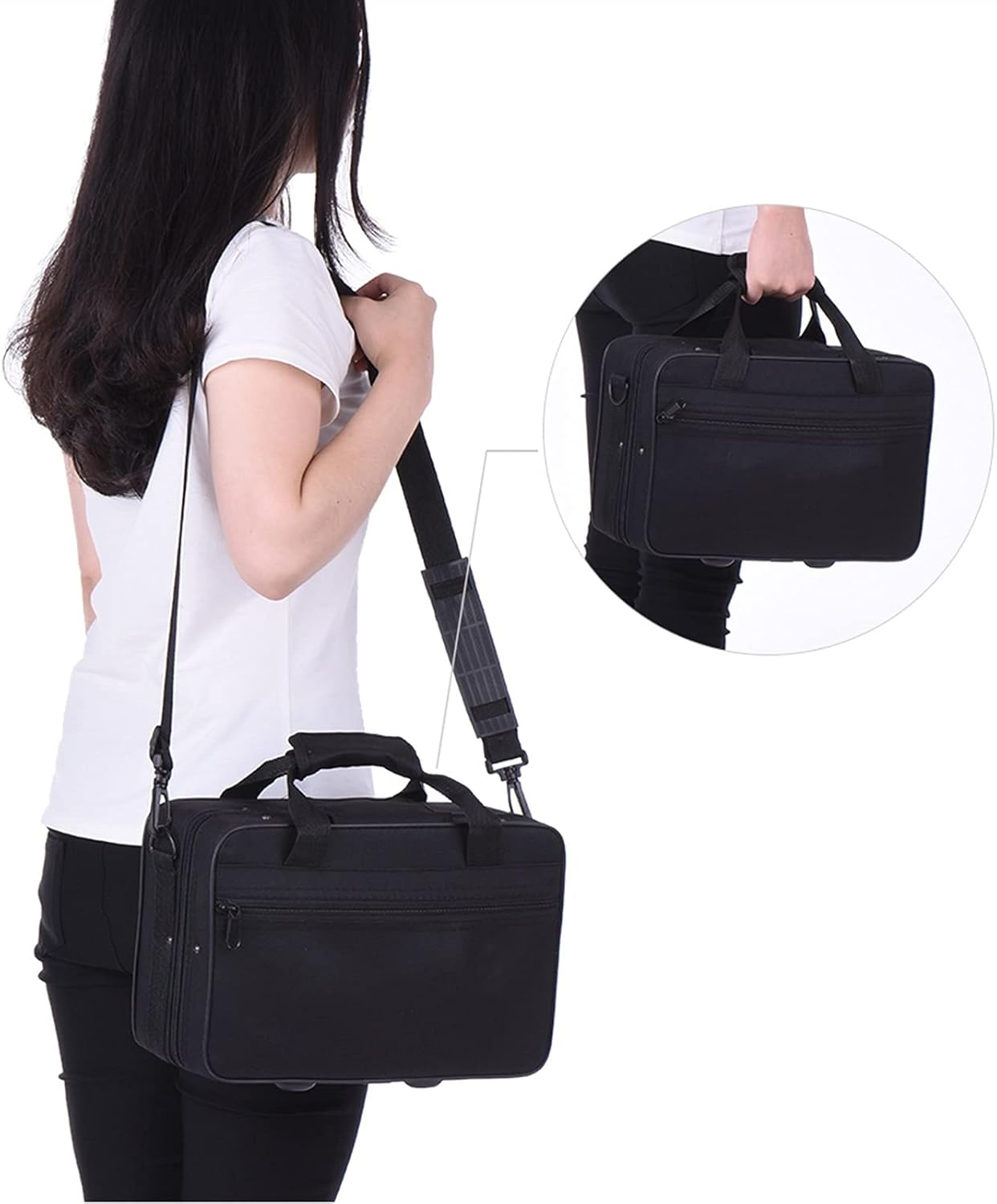 Standard Trumpet Set Mini Bb Flat Trumpet Bb Flat Pocket Trumpet Brass Wind Instrument with Mouthpiece Gloves Cleaning Cloth Carrying Case