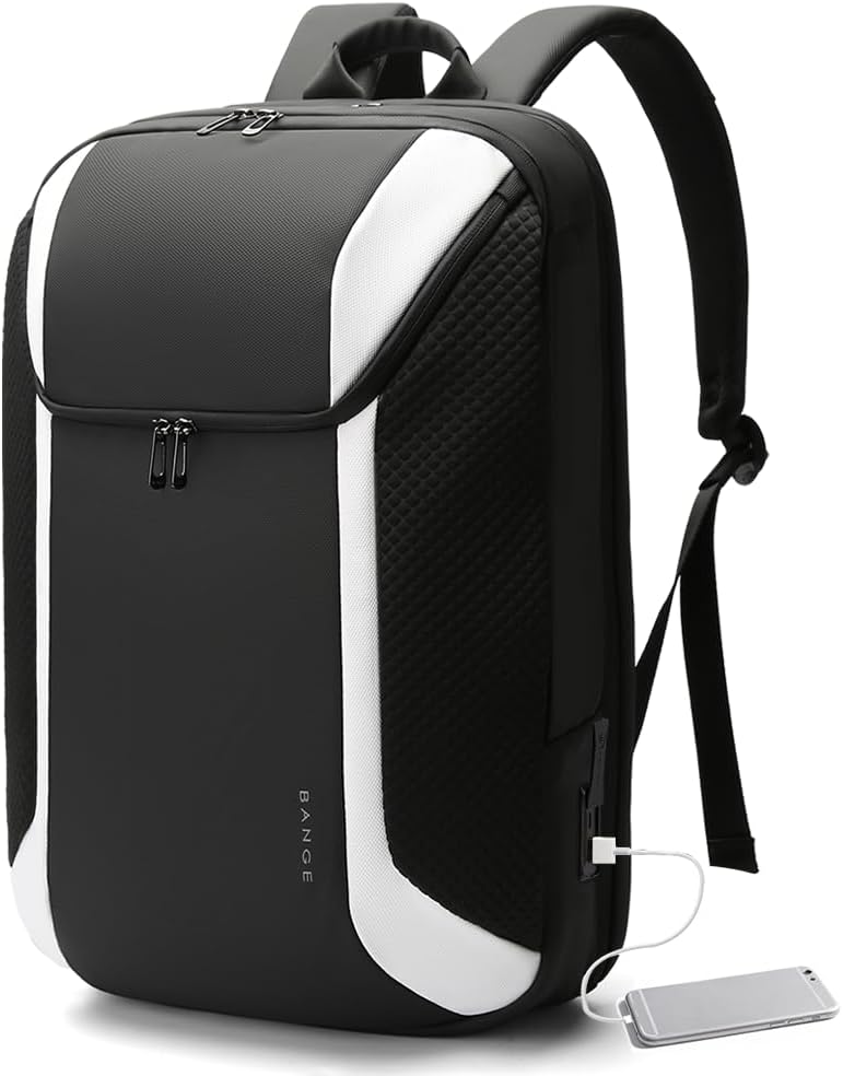 BANGE Smart Business Laptop Backpack Waterproof can fit 15.6-17.3 Inch Laptop with 3.0 USB charging port for men and women