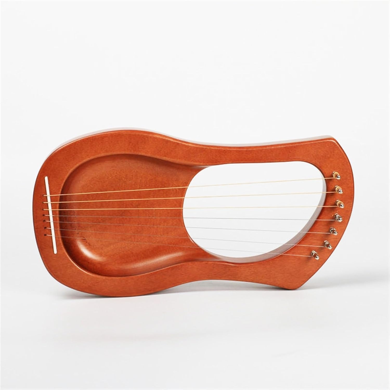 Lyre Harp Set Small Harp Niche Instrument Khaki Mahogany Material