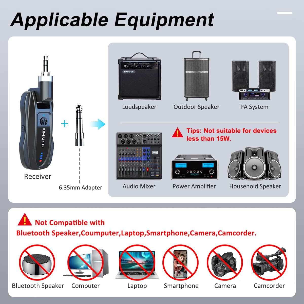 KIMAFUN Wireless Lavalier Microphone System, Wireless 2.4GHz Lapel Mics Handheld Mic 2 in 1 for Teaching, Teachers, Speech, Tour Guiding, Speaker, Amplifier, PA System, Broadcast, KM-G70(1TX1RX)