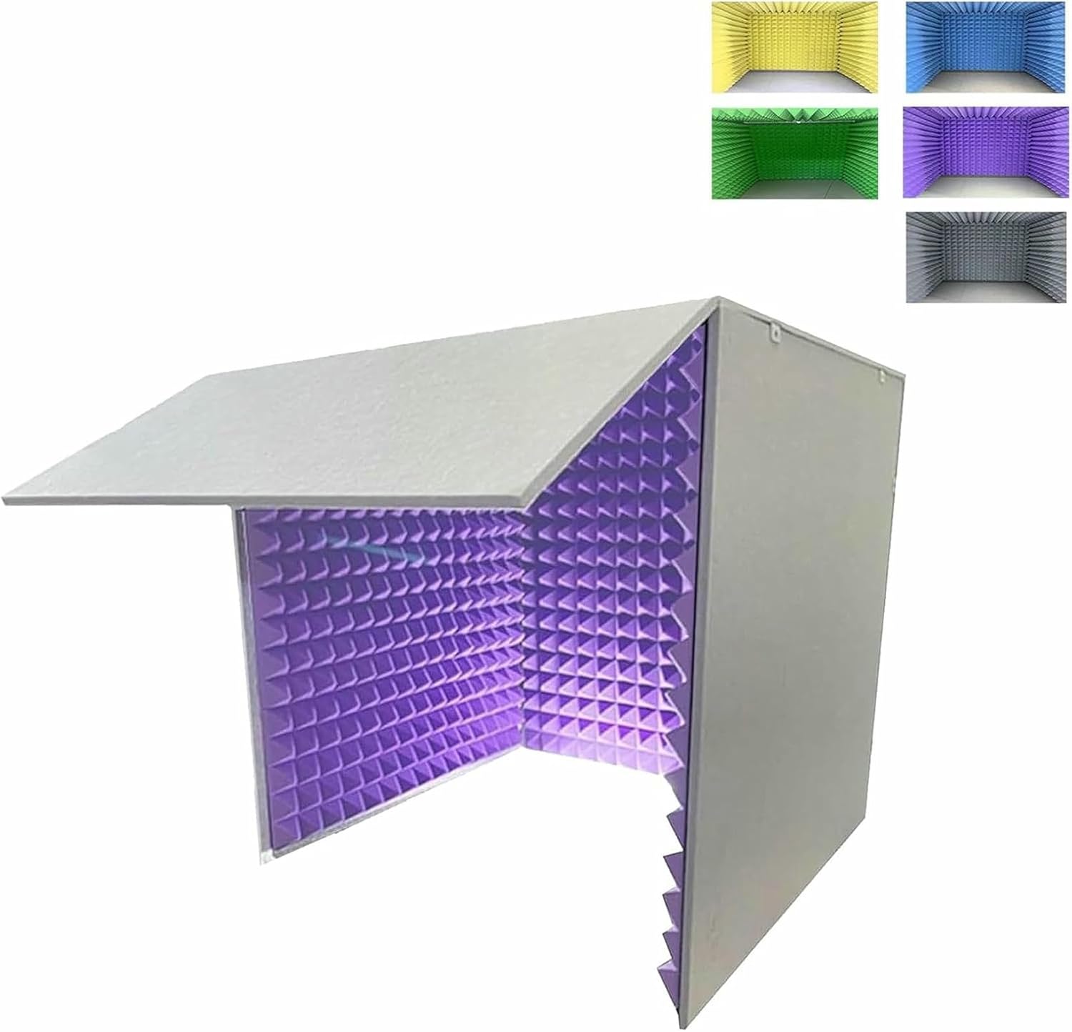 Microphone Isolation Screen Studio 80 * 80 * 80cm Vocal Booth, Sound-Absorbing for Recording Dubbing Podcast Concert Broadcasting