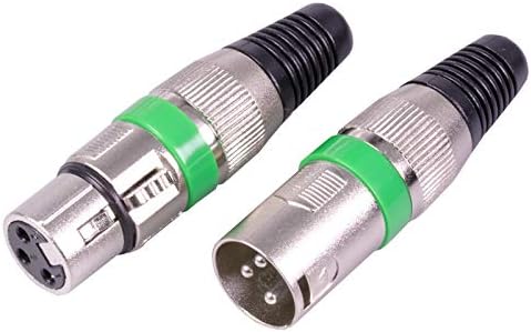 Davitu Electrical Equipments Supplies - 50sets/lot 3 Pin XLR Connectors Male+ Female 3 Pole XLR Plug Jack Socket Microphone MIC Cable Terminal Wire Connector - (Color: Orange)