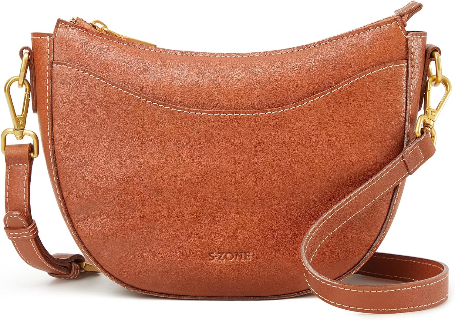 S-ZONE Small Leather Crossbody Bags for Women Cute Purses with RFID Anti-theft Pocket Trendy Shoulder Bag Handbags Satchel