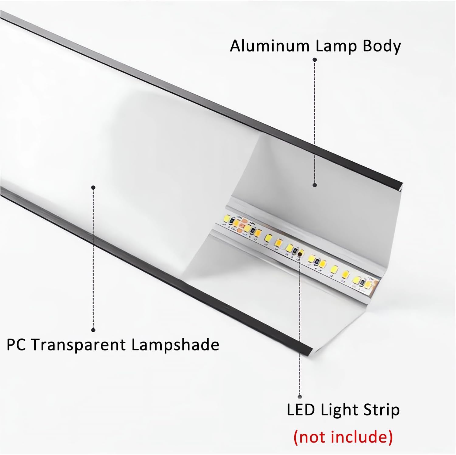 JARBIH 5PACK Led Aluminum Profile for Ceiling Wall Decoration, 1M/3.3ft 6cmx6cm Top Corner Strip Line Luminous Ceiling Free Lamp Internal Channel Linear for Living Room Home(Black)