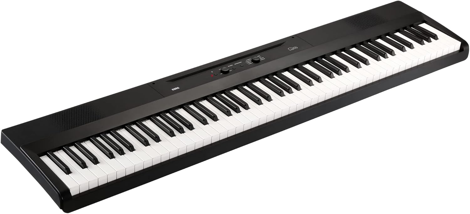 Korg Liano Portable 88-key Digital Piano w/ Semi-Weighted Keys, Bass Reflex Speakers and includes a Sustain Pedal & Power Adapter - Black