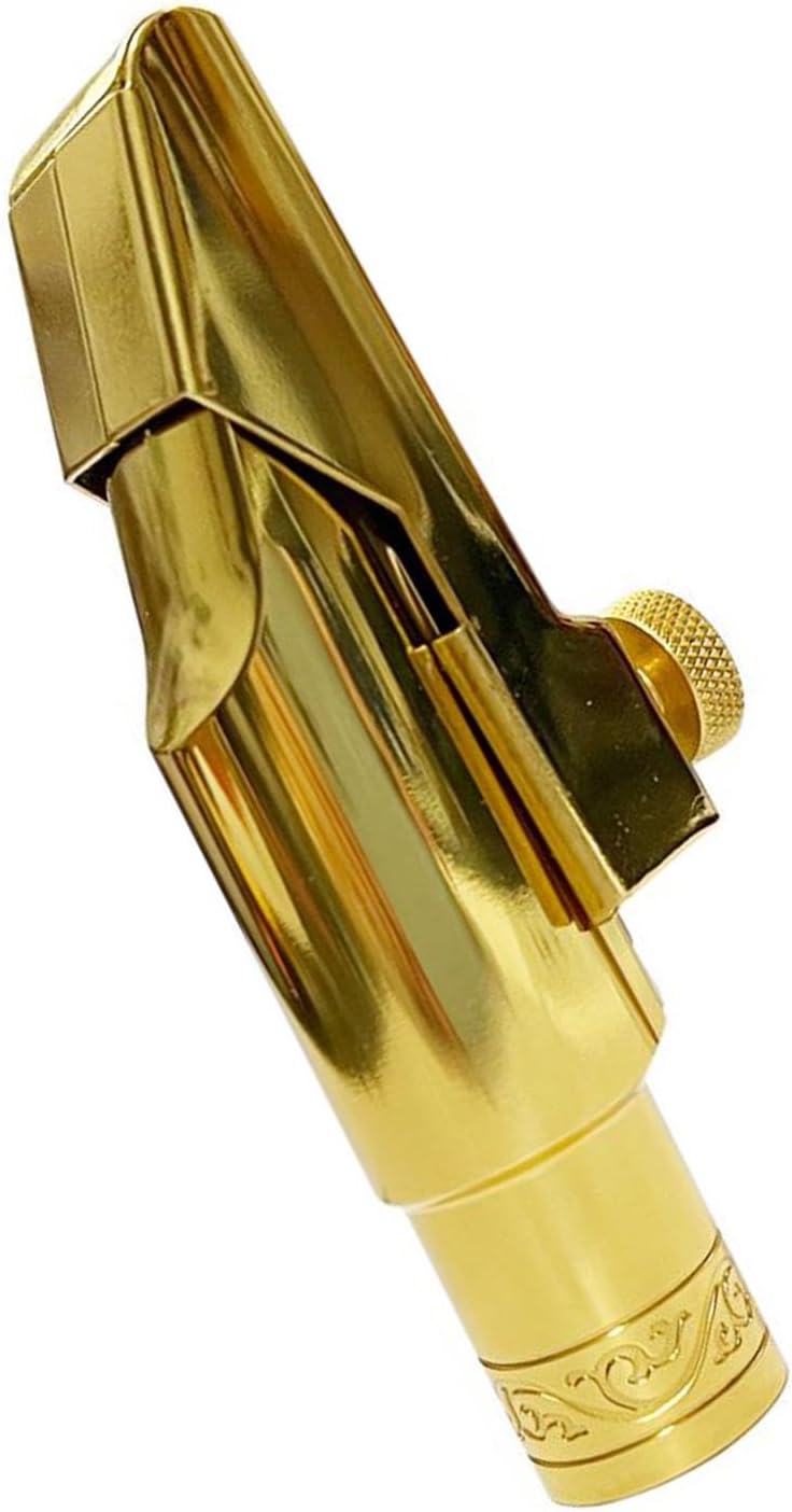 Brass Alto Sax Mouthpiece with Ligature and Cap - Reusable Portable Accessory for Professionals Beginners Music Enthusiasts- 7C