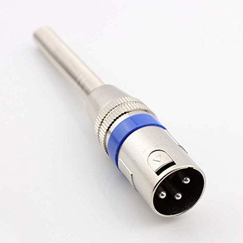 Davitu Electrical Equipments Supplies - 30pcs XLR Audio Cable Connector 3pin KTV Microphone Plug Blue Circle Long Tail Male and Female With Long Spring - (Color: Female)