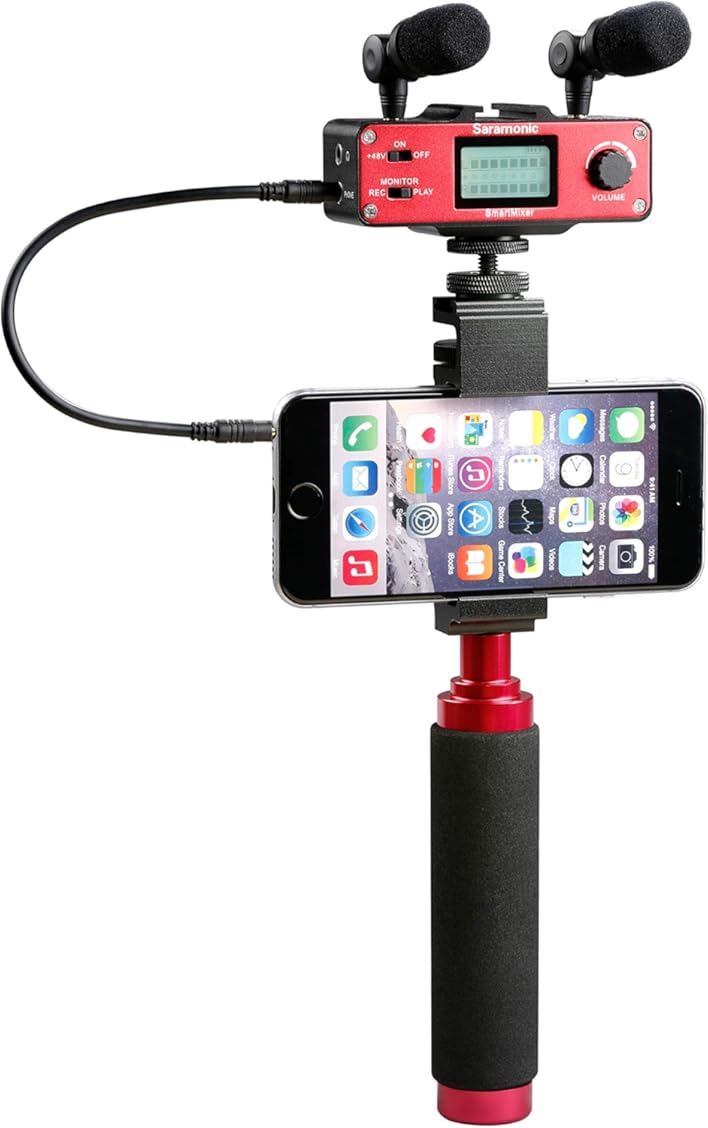 Saramonic SmartMixer Professional Recording Stereo Microphone Rig for iPhone and Android Smartphones