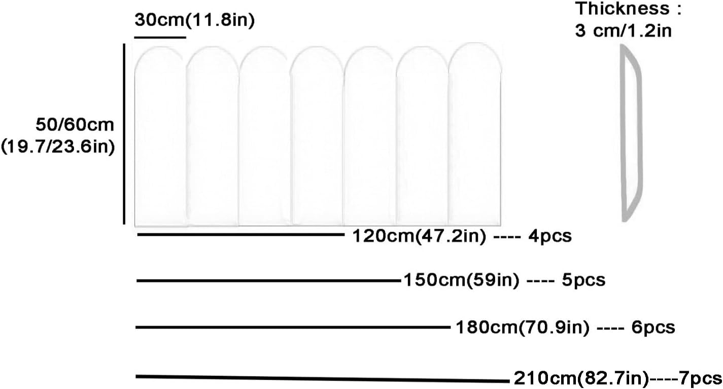XPLKQXE Peel and Stick Upholstered Wall Panels, Wall Mount Upholstered Headboard, 3D Ant-i-Collision Wall Padding, Playroom Decorative Protection Wall Stickers(Green-B+White,180x60cm)