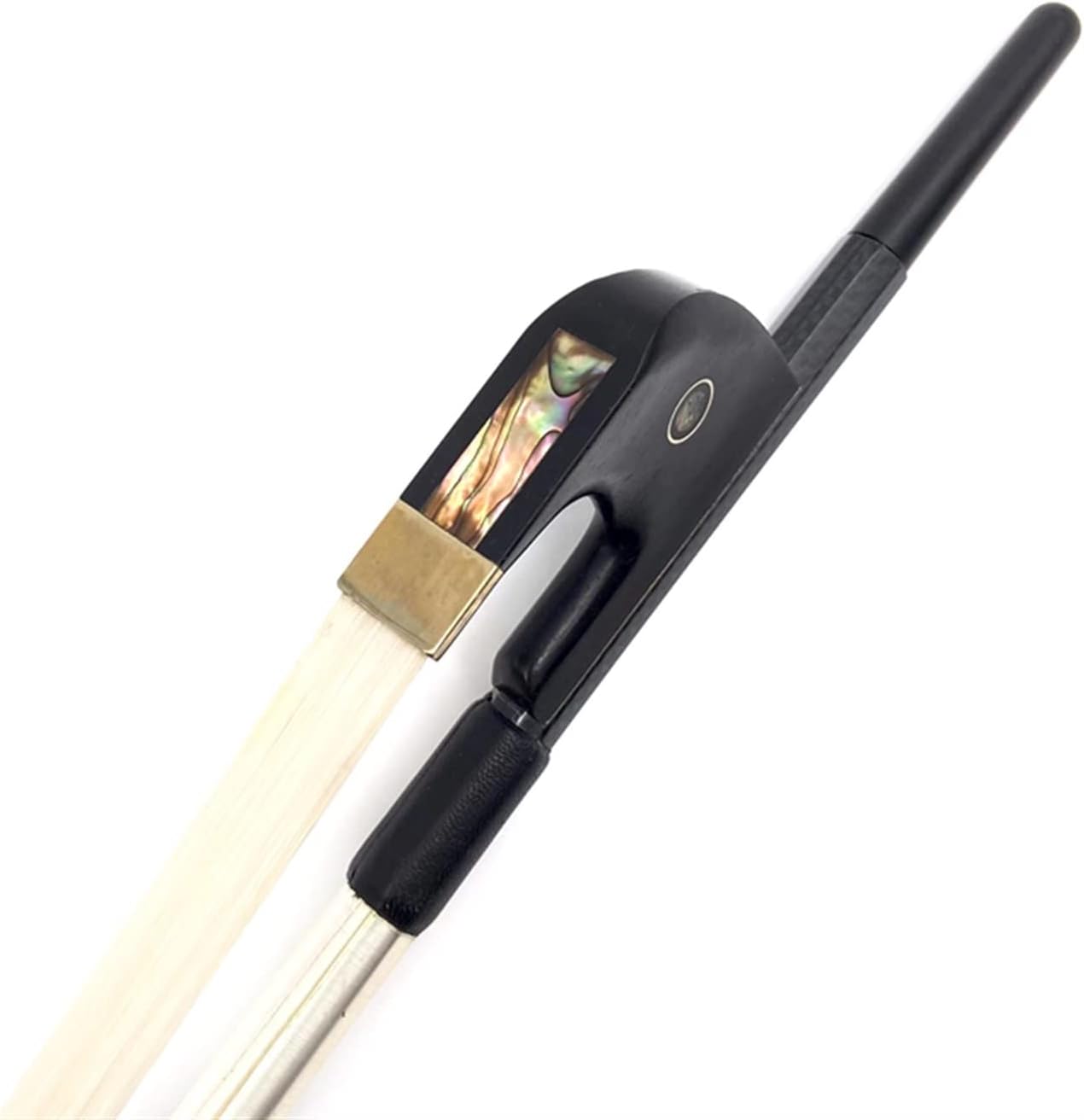 TSTS Carbon Fiber 3/4 Double Bass Bow Black Plaid Grid Carbon Fiber Siberian Horsetail Full Size Violin Bow