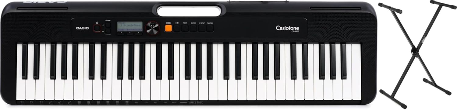 Casio Casiotone CT-S200 61-key Portable Arranger Keyboard with Stand - Black