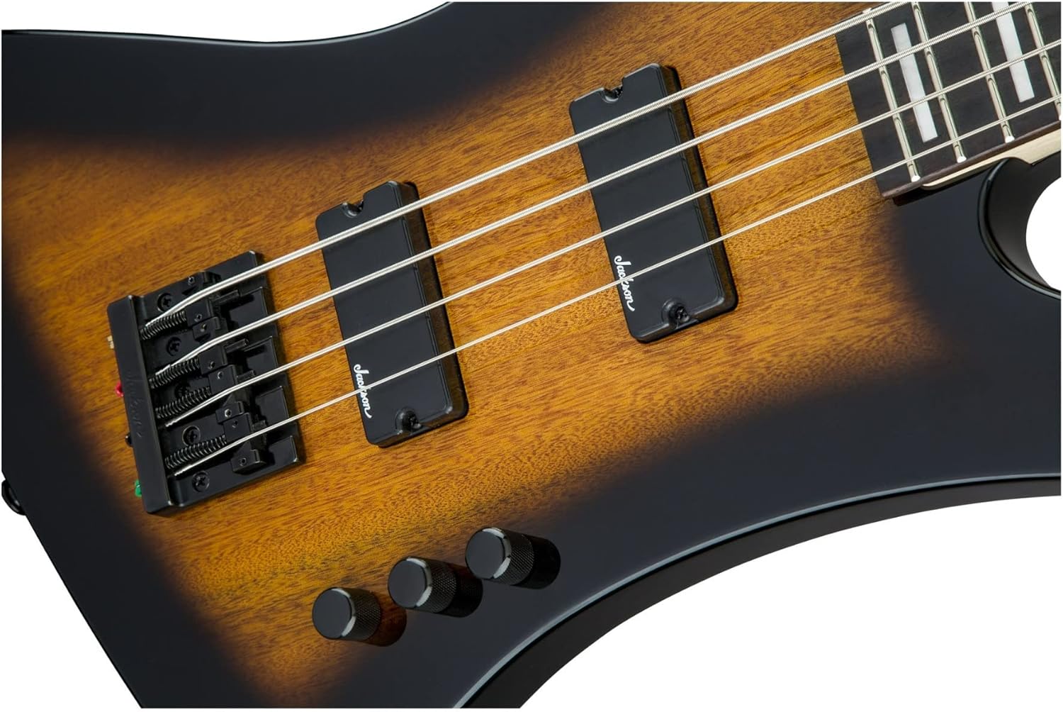 Jackson JS Series Kelly Bird Bass JS2, Tobacco Burst, Amaranth Fingerboard