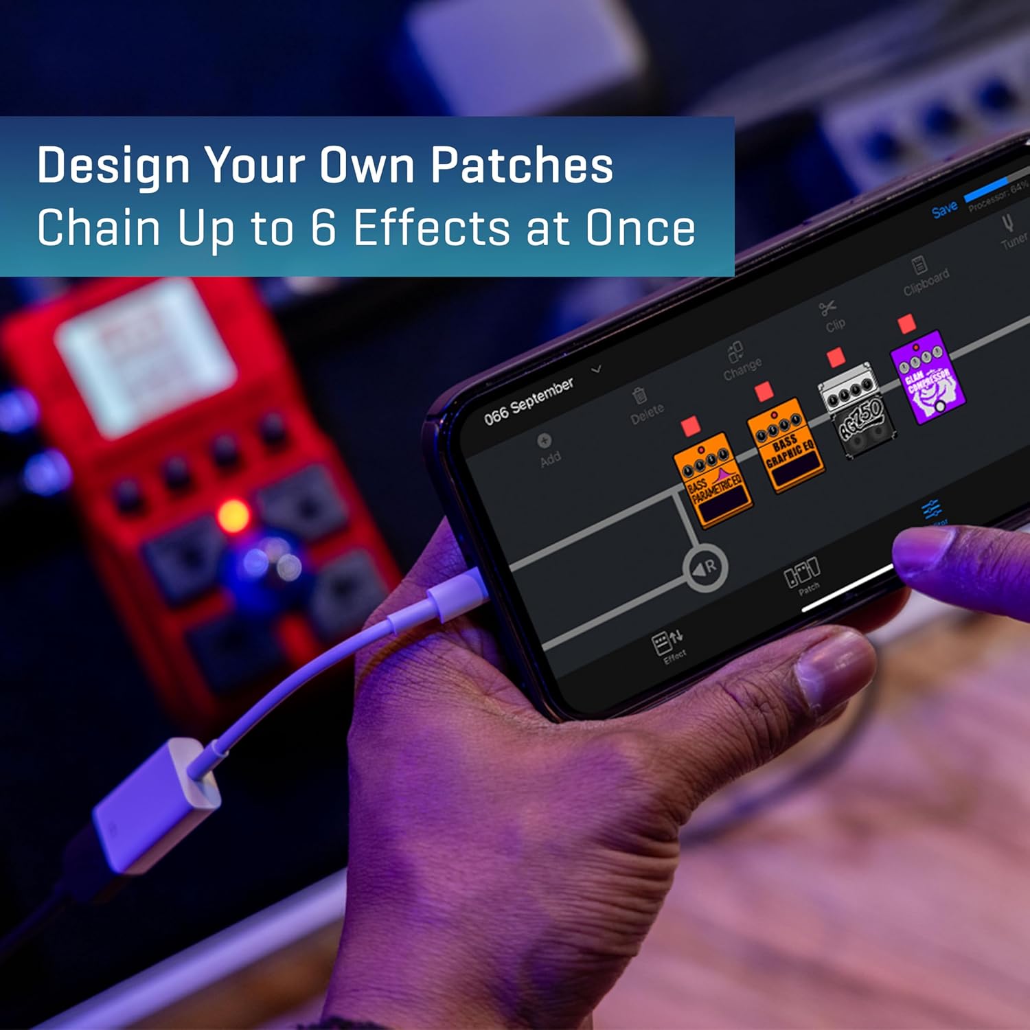 Zoom MS-60B+ MultiStomp Bass Effects Pedal with 95+ Effects Featuring Amp Models, Preamps, Chorus, Delays, Reverbs, Filters, Stereo Effects, Effect Chaining, Single Stompbox, Tuner, & Battery Powered