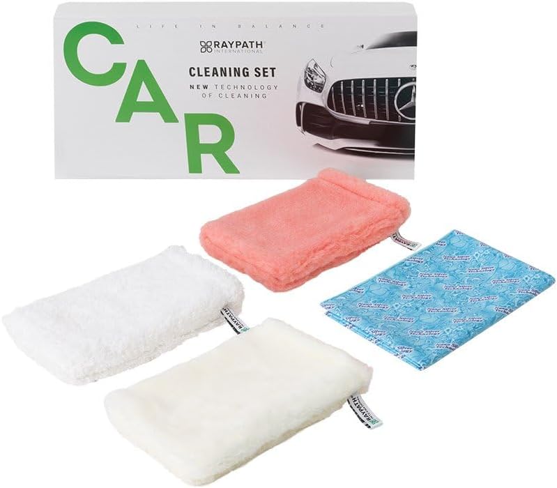 Car Cleaning Set – Comprehensive Car Care Kit with Gloves and Sunbeam XL for Streak-Free Interior and Exterior Cleaning