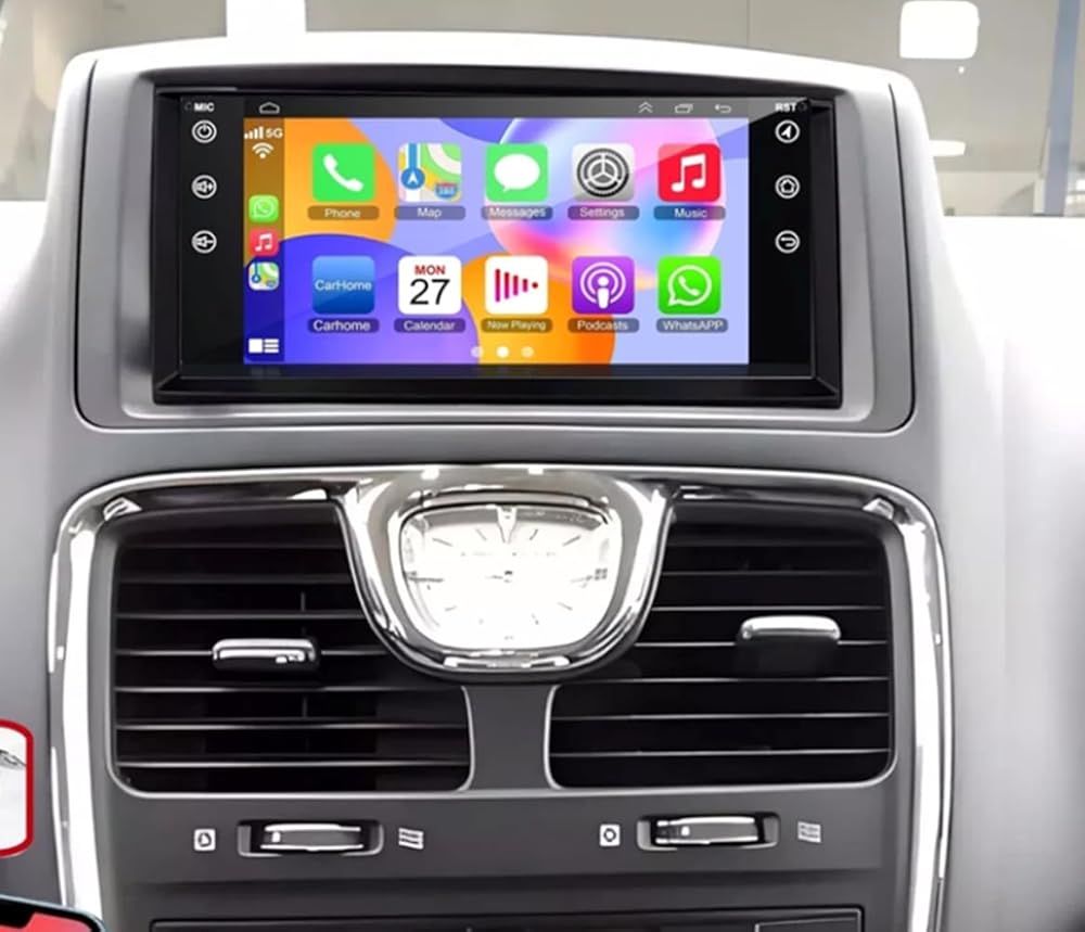 Car Radio Bluetooth for 2010 Chrysler Aspen, Car Stereo Screen Radio with CarPlay Android Auto Ready,Fast Charge,Free Back Camera 7 Inch IPS Touchscreen 4+64G Android 15 GPS Navigator WiFi SWC Mic