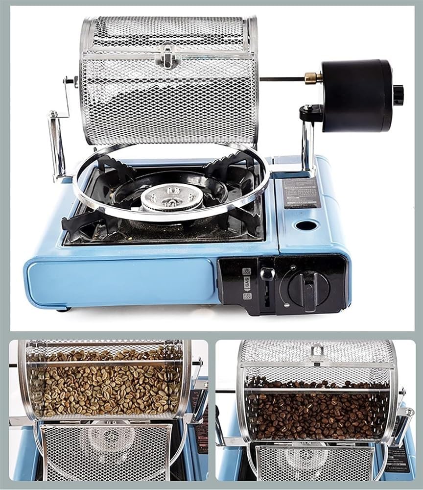 Electric Drum Type Coffee Roaster Machine, Premium Stainless Steel Automated, for Home Use Small Household Grains Beans Peanuts Nuts Coffee Beans Baking Machine