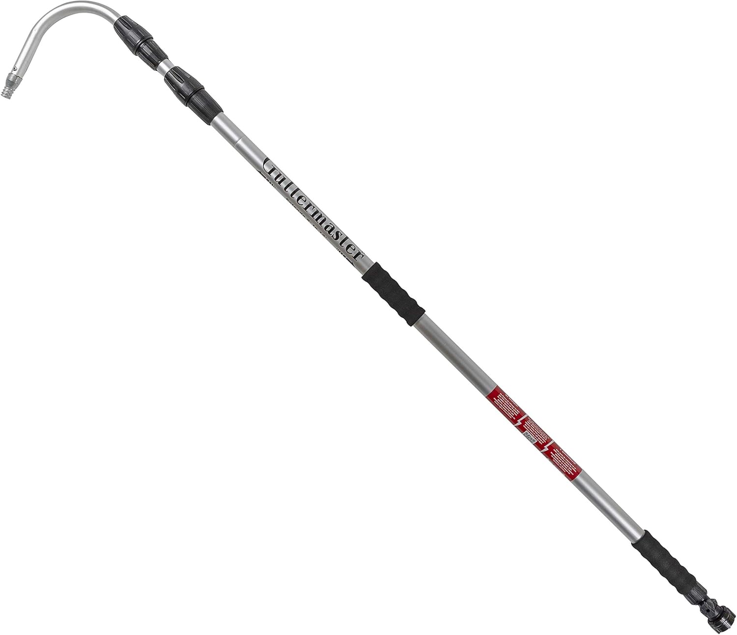 Guttermaster GM-CUR Classic Telescopic Water Fed Pole With Curved End, Connects to Most Garden Hoses, No Special Attachments Needed, Extends 12 Feet