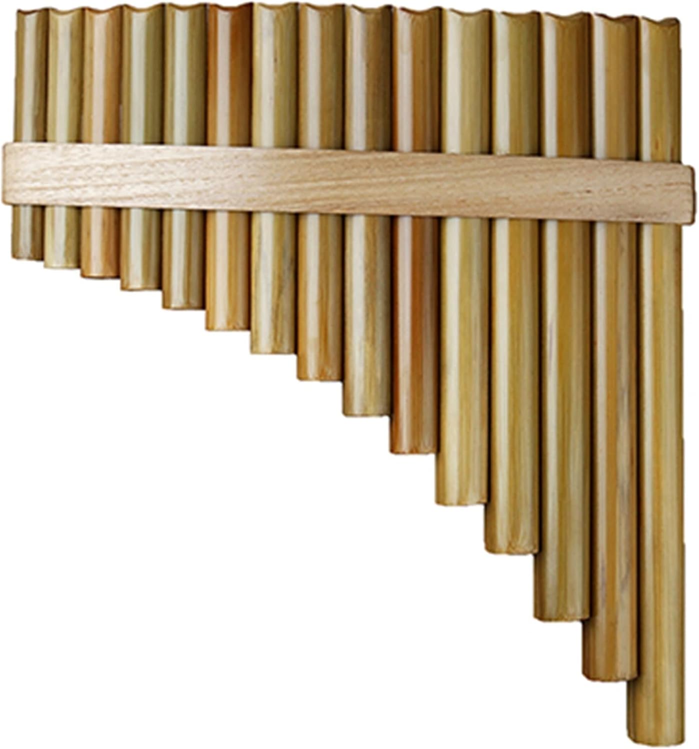 TSTS Beginner Pan Flute 15 Pipes G Key Pan Pipes Woodwind Instrument Traditional Musical Instrument Bamboo Pan Flute (Color : Left-Hand)
