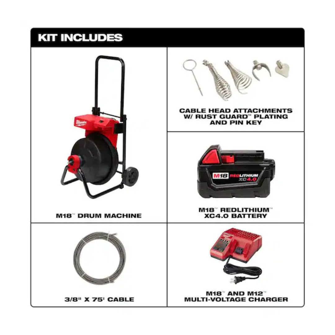 MILWAUKEE 2817A-21 M18 Drum Machine with 3/8