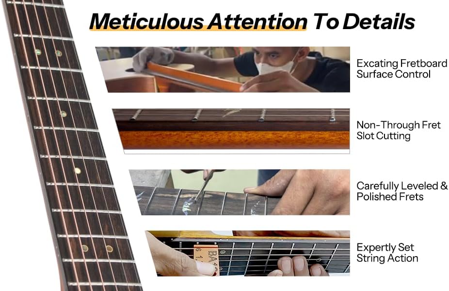 Bromo BAT 9ME BK SG Solid Top Dreadnought Acoustic Guitar