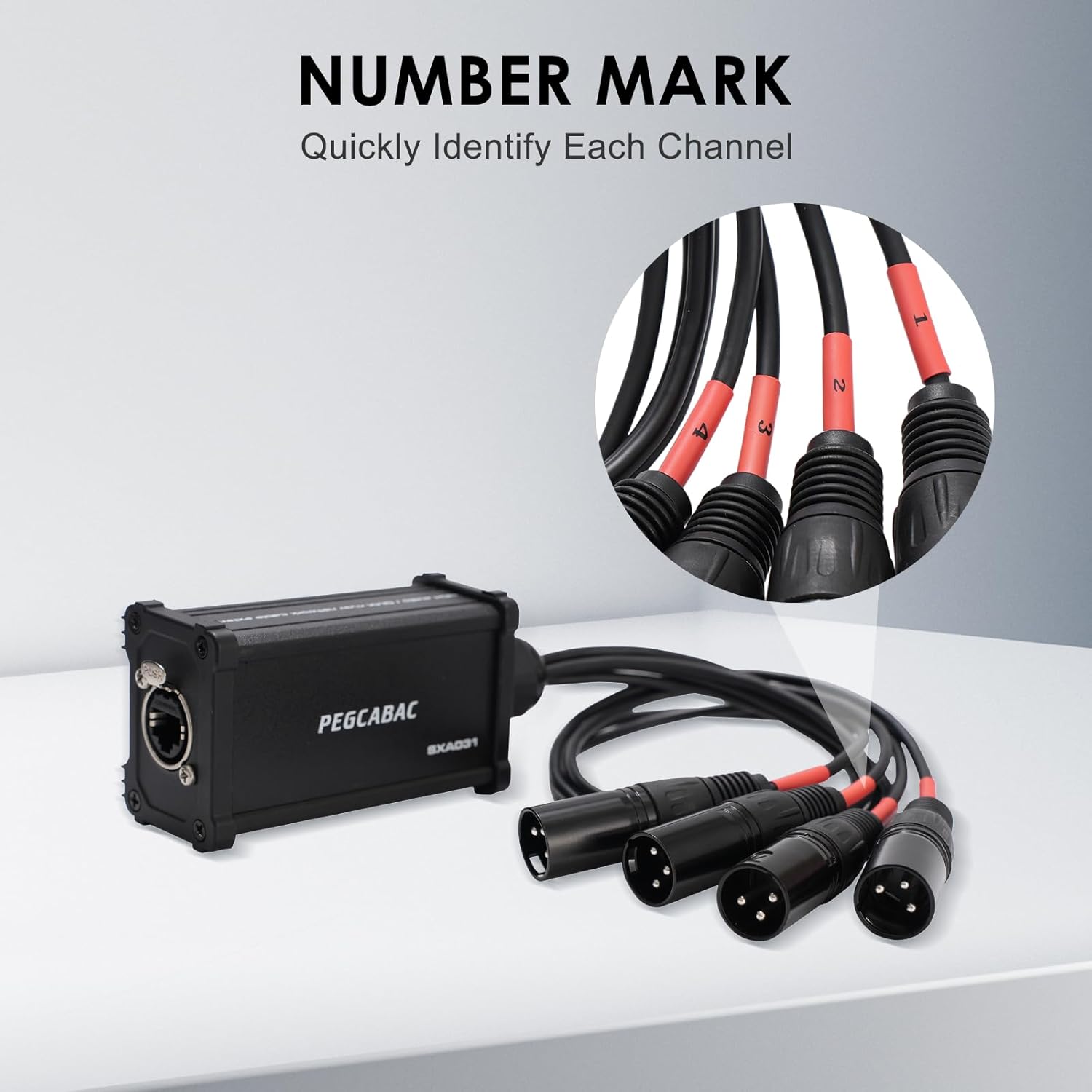 4 Channel Snake 3 Pin XLR/DMX/AES-EBU to Ethercon RJ45 Cat5/Cat6 Ethernet Extender for Stage Sound Lighting and Recording Studio with 2 Ft Breakout Cable(Male&Female)