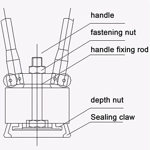 Manual Barrel Sealing machine35&70mm Crimper Sealer, Manual Barrel Sealing Machine, 200L Drum Pressure Cap Sealing Barrel Crimping Tool, Drum/Drum Cap Seal Crimping Tool,35MM (35mm)
