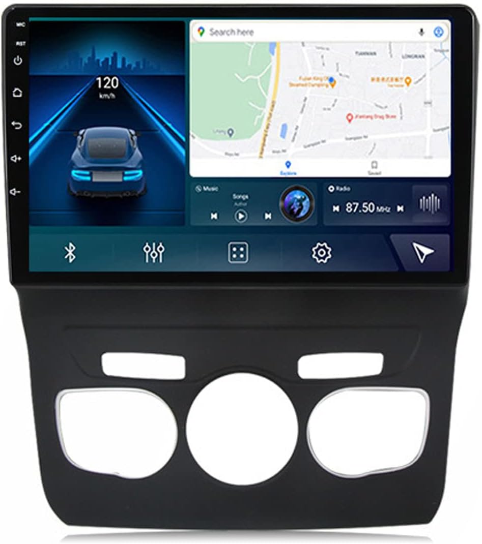 Double Din Car Stereo Radio Audio Receiver for Citroen C4L 2013-2016, 9 Inch Touchscreen Car Stereo with Carplay, Android Auto, Backup Camera, SWC, FM RDS Radio, 4G