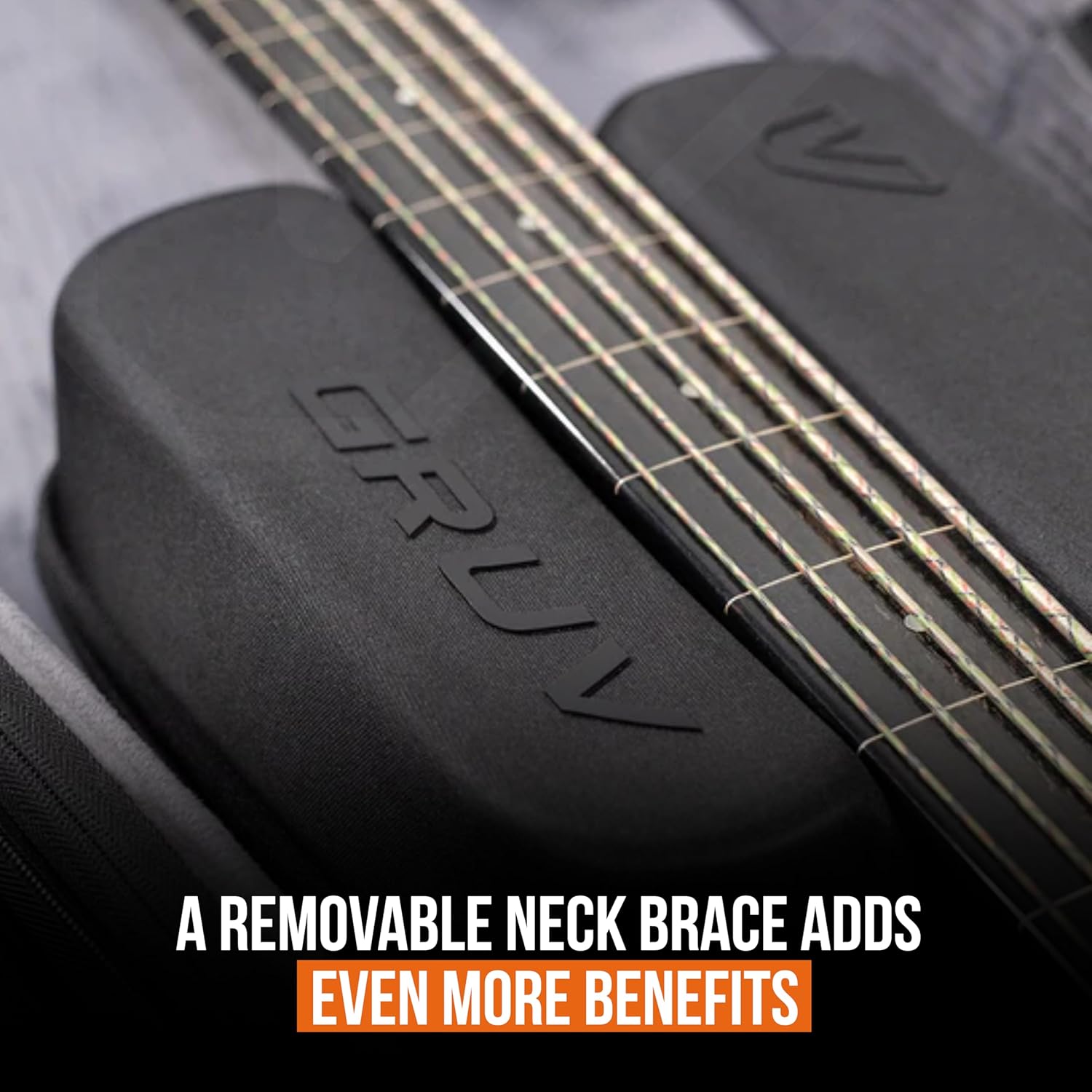 Gruv Gear GigBlade 3 Hybrid Side Carry Electric Guitar Travel Bag with Padded Interior, Large Zippered Pockets, Water Repellent Fabric & Removable Neck Brace - Gig Bag with Global Recovery Tag - Black