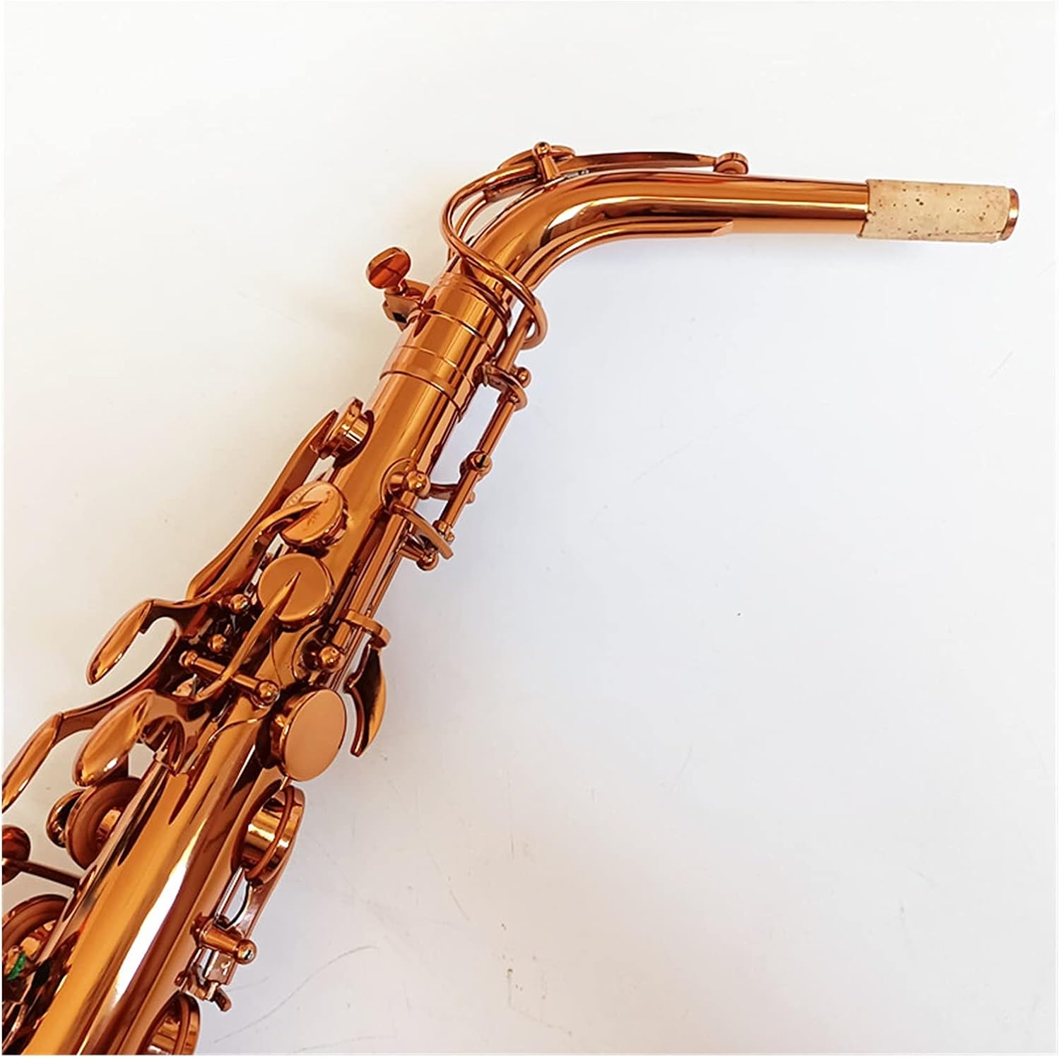 Alto Saxophone EB Coffee Color Copper Simulation Sax Professional Playing Woodwind Instrument with Mouthpiece Student Saxophone