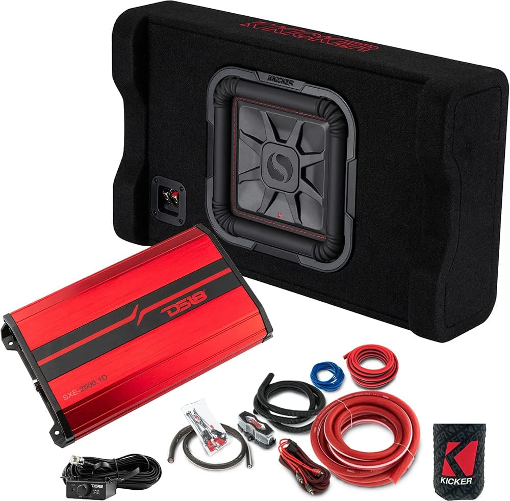 KICKER Subwoofer and Amp Package of 3 Items - 10