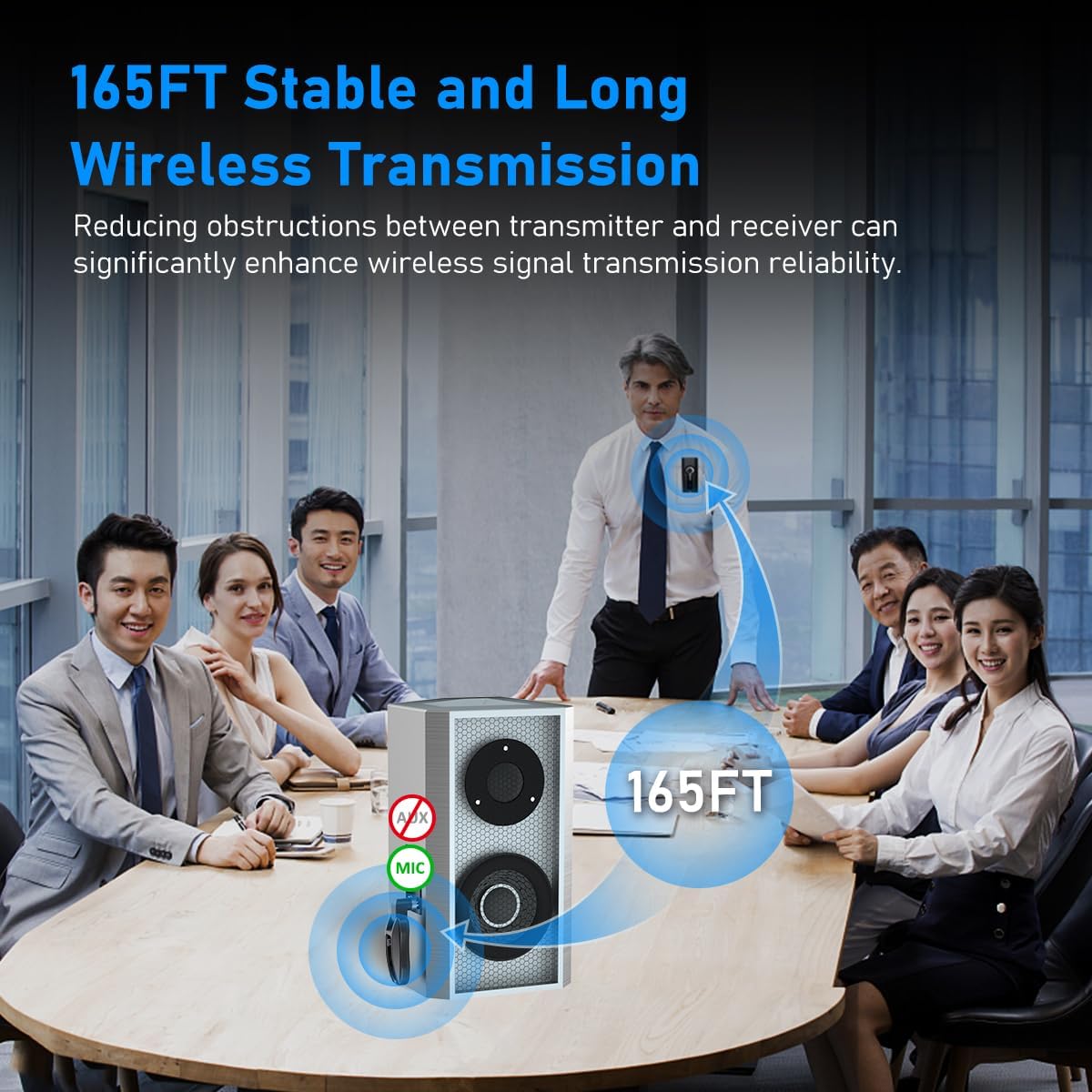 KIMAFUN Wireless Lavalier Microphone System, Wireless 2.4GHz Lapel Mics Handheld Mic 2 in 1 for Teaching, Teachers, Speech, Tour Guiding, Speaker, Amplifier, PA System, Broadcast, KM-G70(1TX1RX)