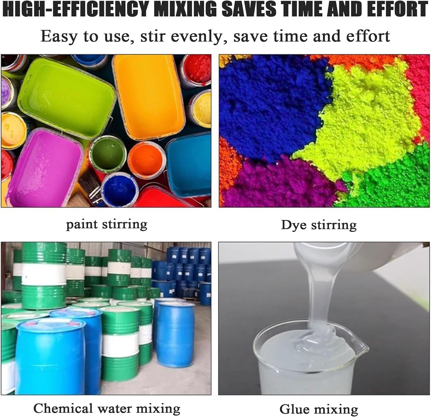 IBC Air Agitator, 1/2HP Pneumatic Tank Mixer Machine, 1000L Paint Stirring Machine, Mixing Rod Length 880MM, Impeller Diameter 250mm, for Ink Dissolver Agitator