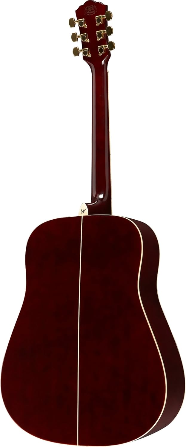 Washburn WD100DLTWRK Apprentice Dreadnought Acoustic Guitar, Transparent Wine Red
