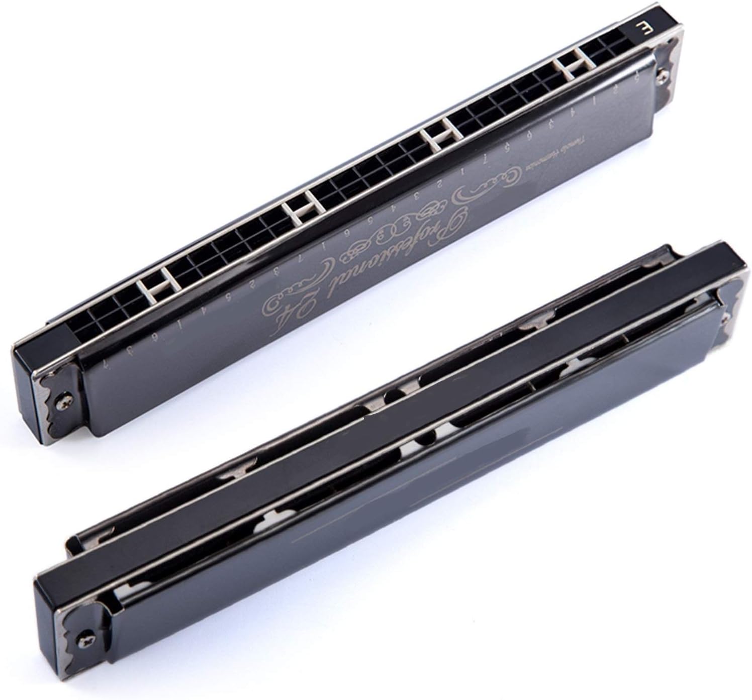 Harmonica Woodwind Instrument Mouth Organ Tremolo Harmonica 24-Holes Key of C for Beginners (Color : Key of F)