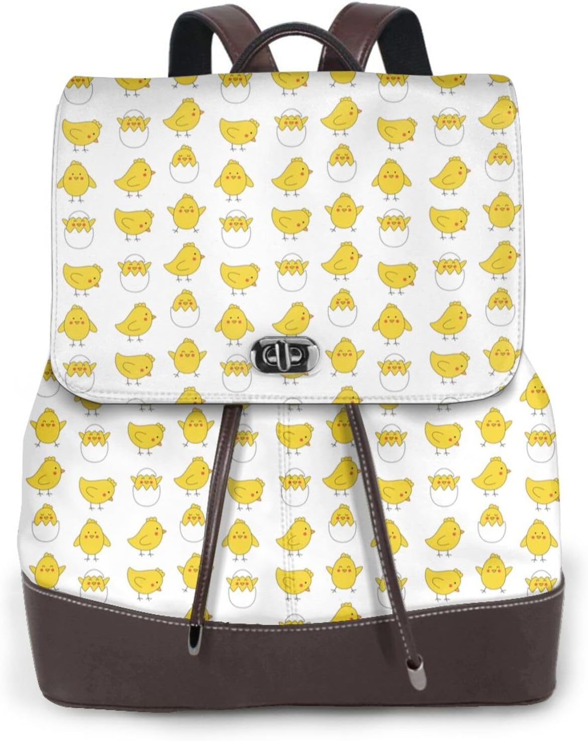 Cute Easter Chickens for Womens Backpack Purse Microfiber PU Anti-theft Large Fashion Designer Travel Bag Ladies Shoulder Bags