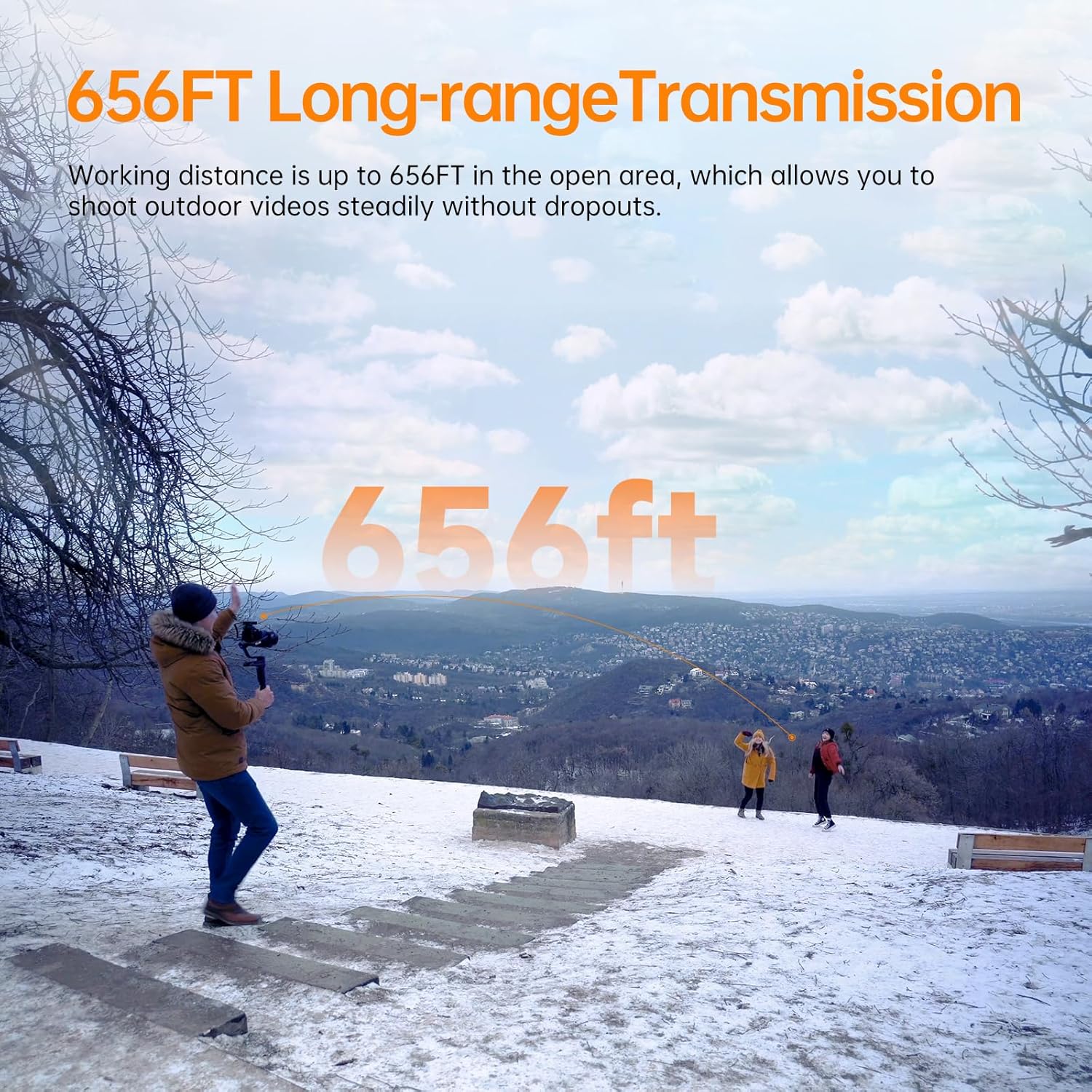 COMICA Vimo Q 4-Channel Wireless Lavalier Microphone for iPhone, Android, Camera, Lapel Microphone Wireless with 4 Audio Tracks Output, Noise Cancellation, 656ft Range, Lav Mic for Podcast, Vlogging