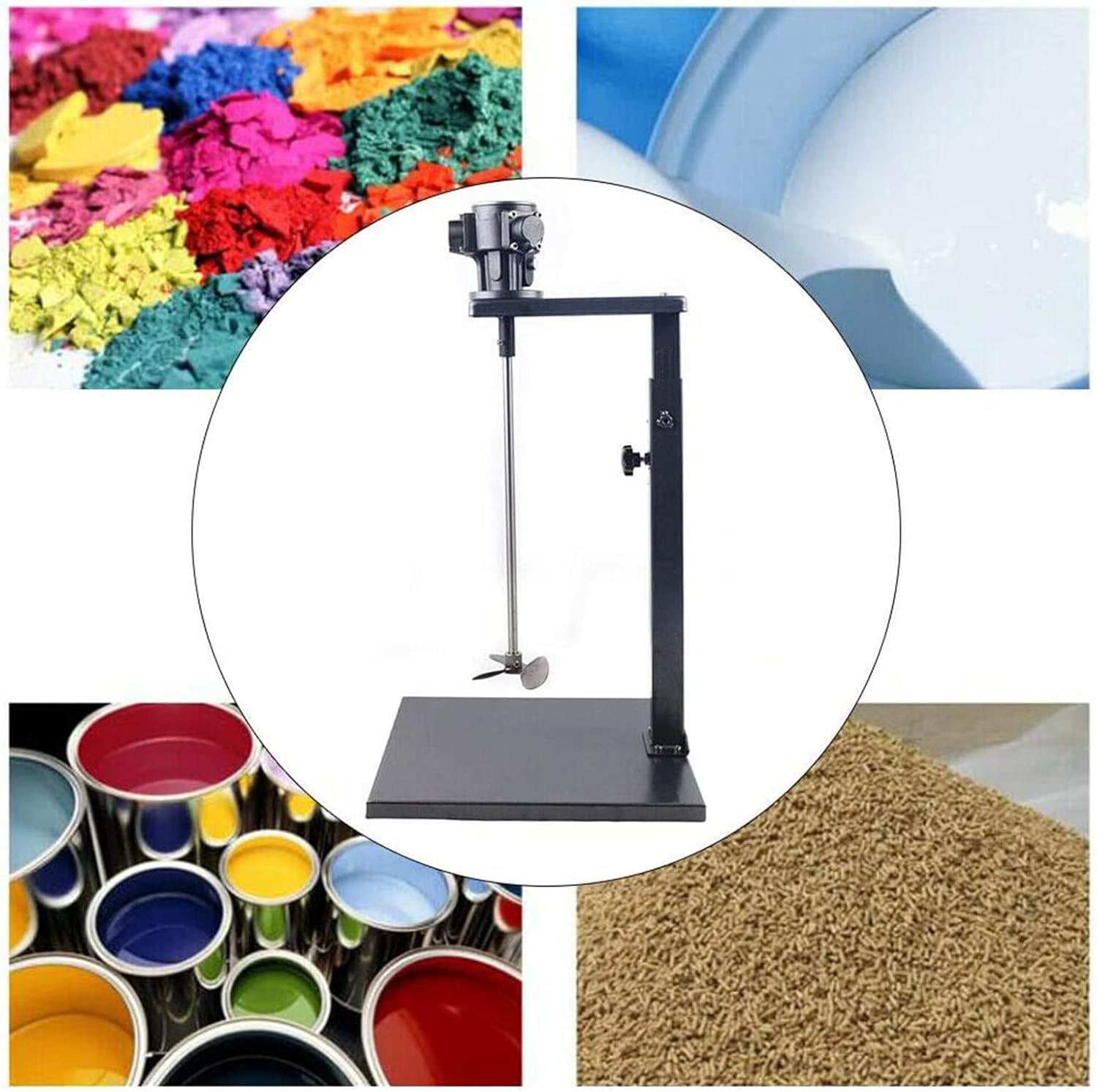 Pneumatic Paint Mixer Machine, 5 Gallon/20L Manual Lift Paint Stirrer, Desktop Vertical Air Mixer, Ink Mixing Machine for Mixing