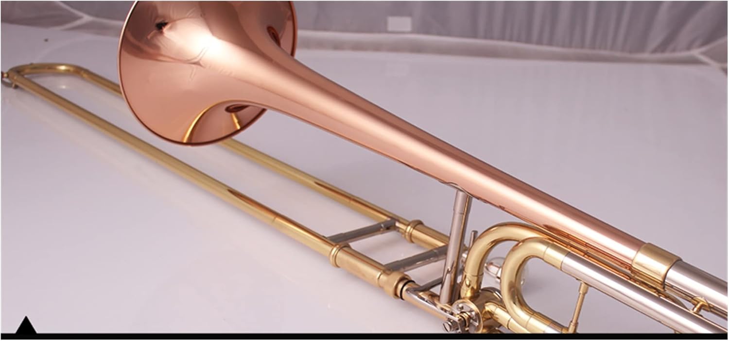 Standard Trombone Phosphor Bronze Professional Alto Trombone B Flat to F Transposition Trombone Lacquered Gold with Mouth Valve Trombone