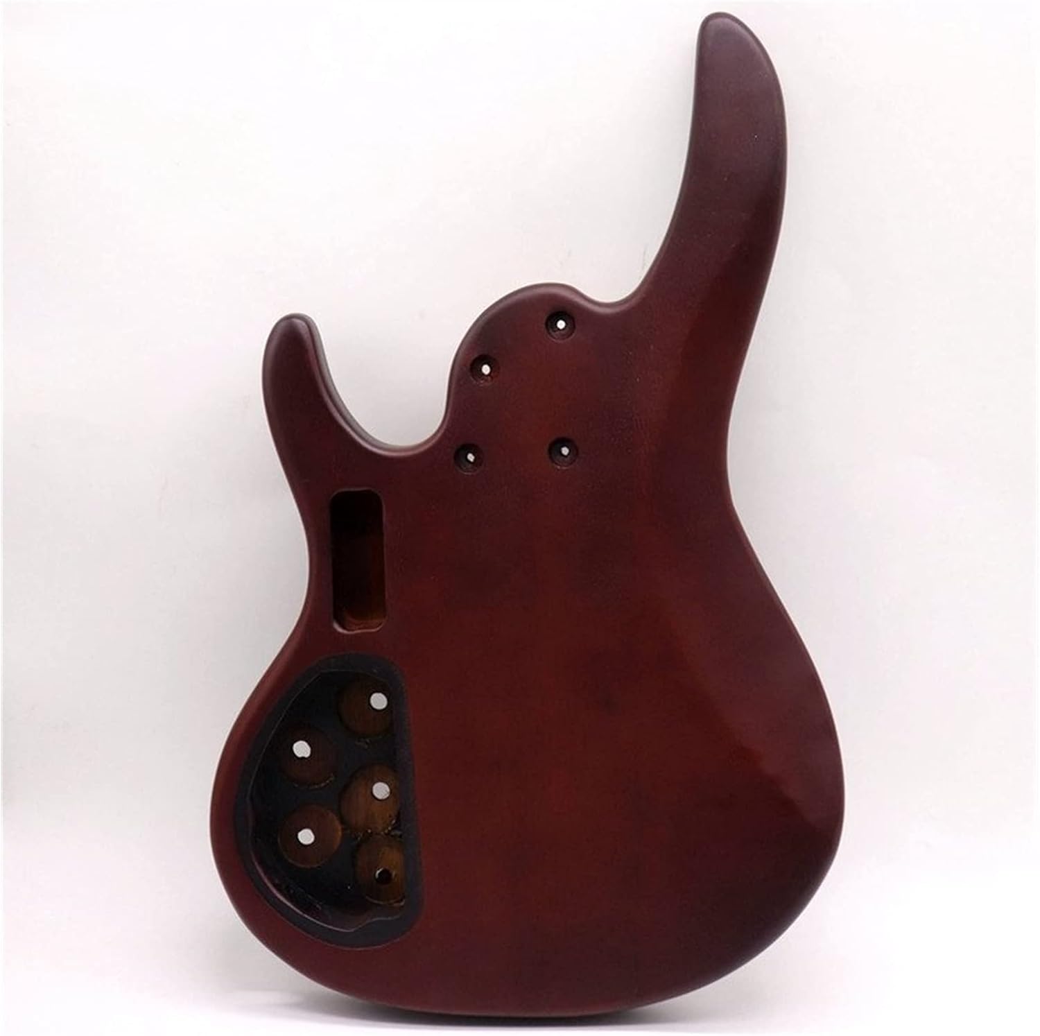 TSTS Hickory Skin Electric Bass Guitar Body Okoume Wood Use with 24 Fret Guitar Neck Guitar DIY Accessory