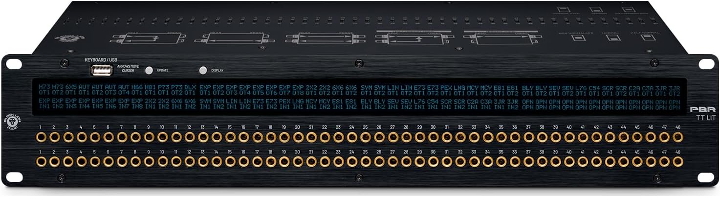 Black Lion Audio PBR TT LIT 96-point Gold-plated TT/DB-25 Patchbay