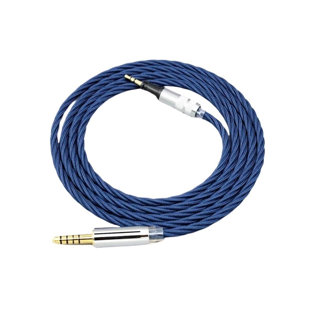 99% Pure Silver Full Sleeved Earphone Cable for 1.0 2.0 Headphone OCC Graphene Alloy 8580(XLR 4 Pole Male,300cm)