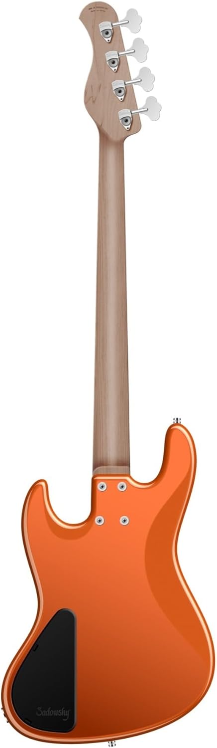 Sadowsky MetroExpress Vintage M/J Bass Guitar - Solid Candy Apple Orange Metallic, Roasted Maple Fingerboard