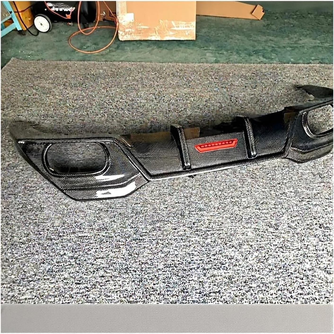 Car Bumper Rear Lip Diffuser Spoiler Compatible for BMW 840i G14 G15 G16 8 Series 2019 2020(Dry Double Carbon Fiber)