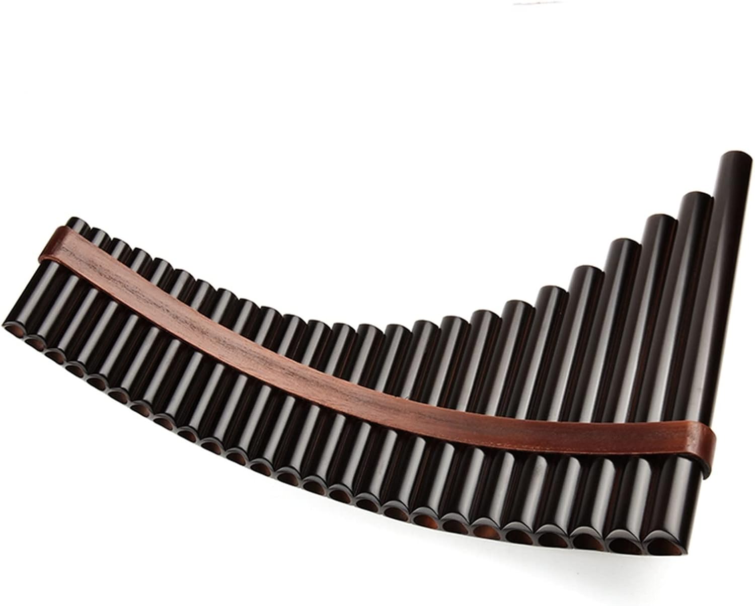 KESHUO C Key Black Pan Flute 25 Pipes Woodwind Instrument Bamboo Handmade Pipe Panpipes