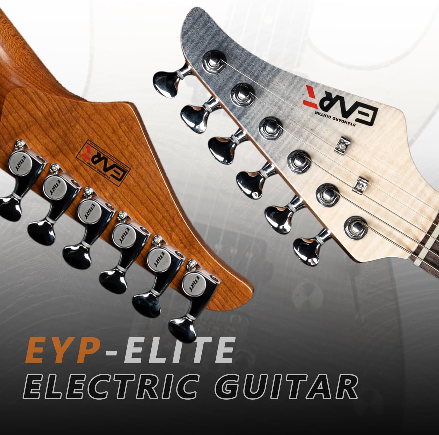 EART EYP-Elite Soild Body Electric Guitar with Roasted Mahogany Custom Artones-HBC115 Pickups NK-Arch-Top Body,Gloss Body Electric Guitar