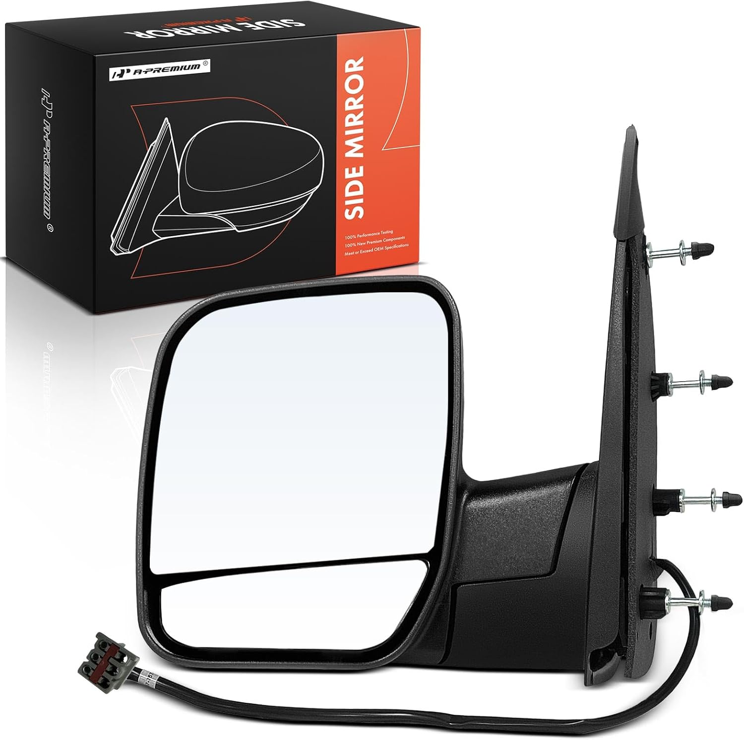 A-Premium Driver Side Power Door Mirror - Compatible with Ford E-150 E-250 2003-2008, E-150 Club Wagon, E-250 Econoline, E-350 Super Duty, E-450 Econoline Super Duty, E-550 Super Duty - Non-Heated