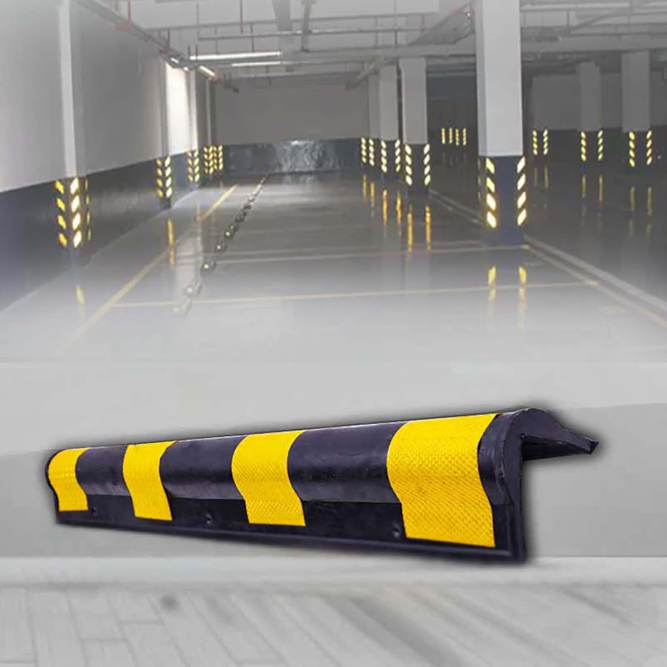 High Reflective Garage Wall Corner Edge Protector, Rounded Corner Edge Safety Bumpers Strip, Parking columns/Garages Edge Decorate Strip for Car Doors Anti-collision ( Size : 47*4.0IN/120*10CM )