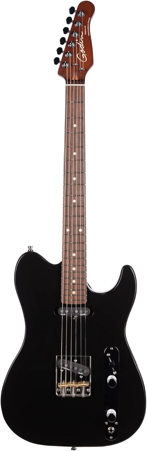 Godin Stadium HT Electric Guitar - Matte Black with Rosewood Fingerboard
