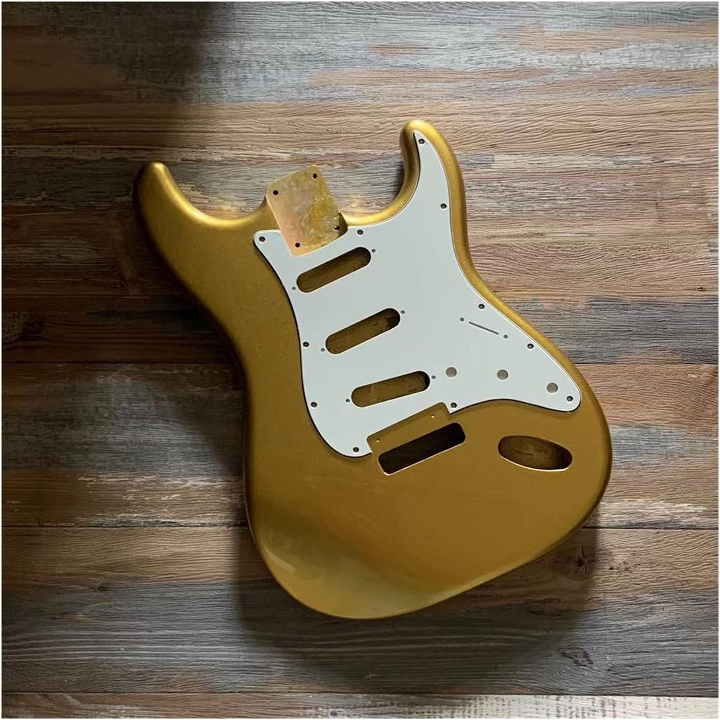 Unfinished Guitar Kit Electric Guitar Body North American Alder Guitar Semi-Finished Manual DIY Guitar Barrel Replacement Guitar Accessories Handmade ​Guitar Body (Color : Native Gold)