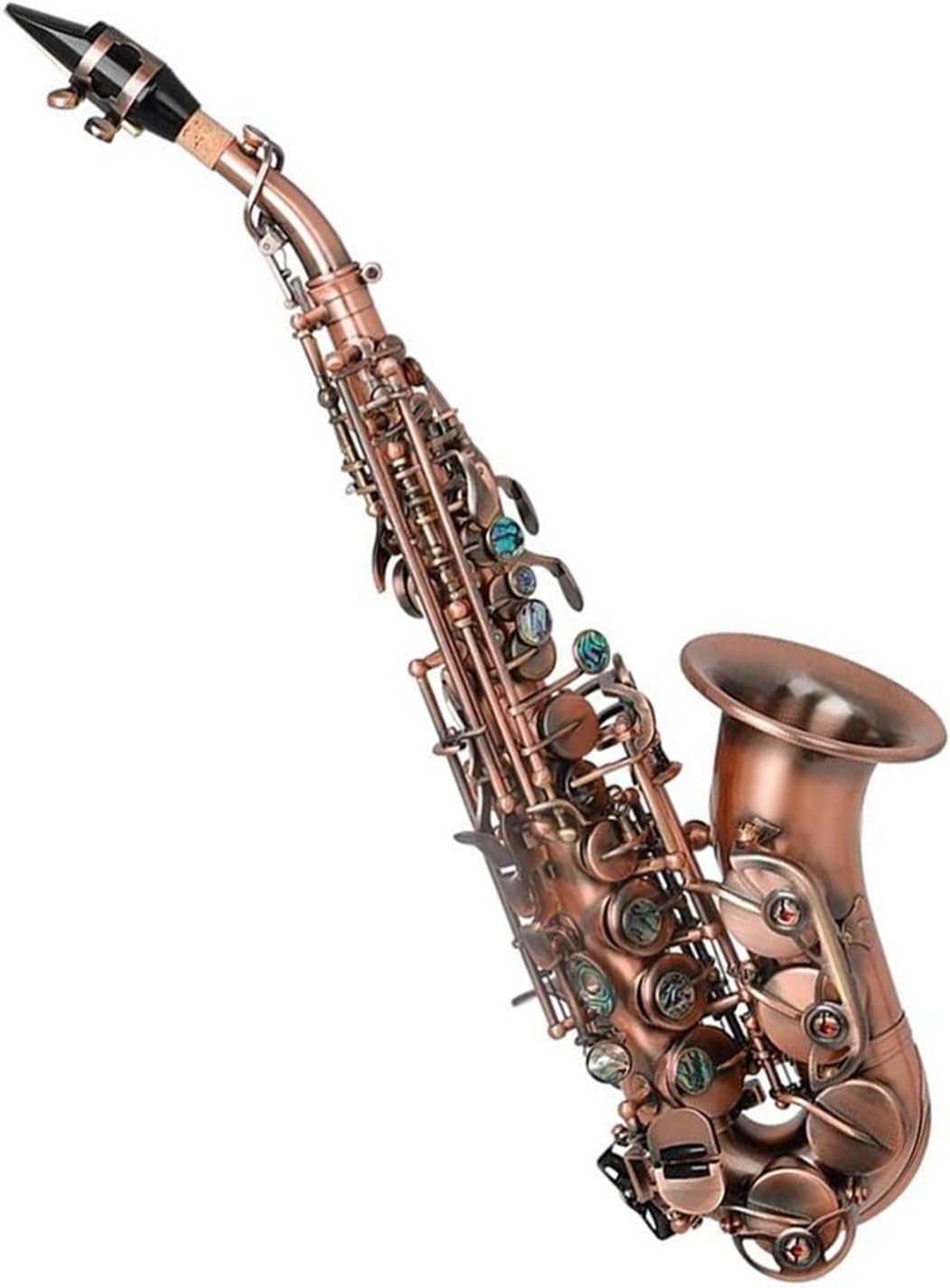 Beginner saxophone Bb Tone Soprano Saxophone Brass Sax B Flat Saxfone Woodwind Musical Instrument With Saxophone Accessory